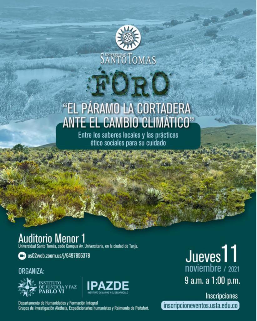 FORO AMBIENTAL: “EL PÁRAMO LA CORTADERA ANTE EL CAMBIO CLIMÁTICO”.